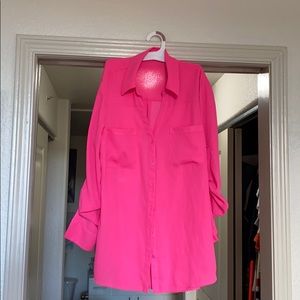Hot pink dress shirt